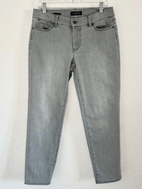 Talbots Flawless Five-Pocket Boyfriend Grey Jeans, Size 8P